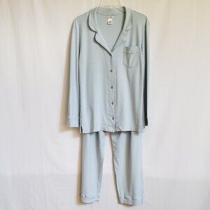 Cotn - Blue Two Piece Cotton Pajama Set.  Size Medium